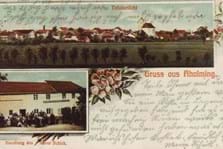 Das Alter dieser Karte ist ebenfalls unbekannt. Oben Totalansicht, unten "Handlung des Xaver Schick"
(Foto: Briefmarkenfreunde Osterhofen e.V.)